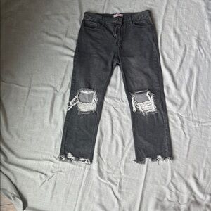 Buddy Love Distressed Black Jeans